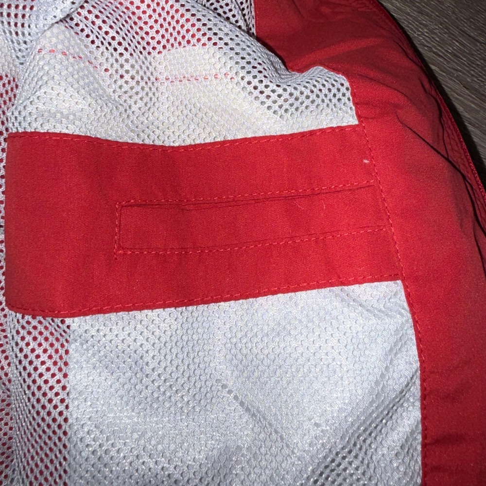 NWT Simply For Sports Red Cream Stripe Track Jacket XXL Windbreaker - Picture 11 of 12